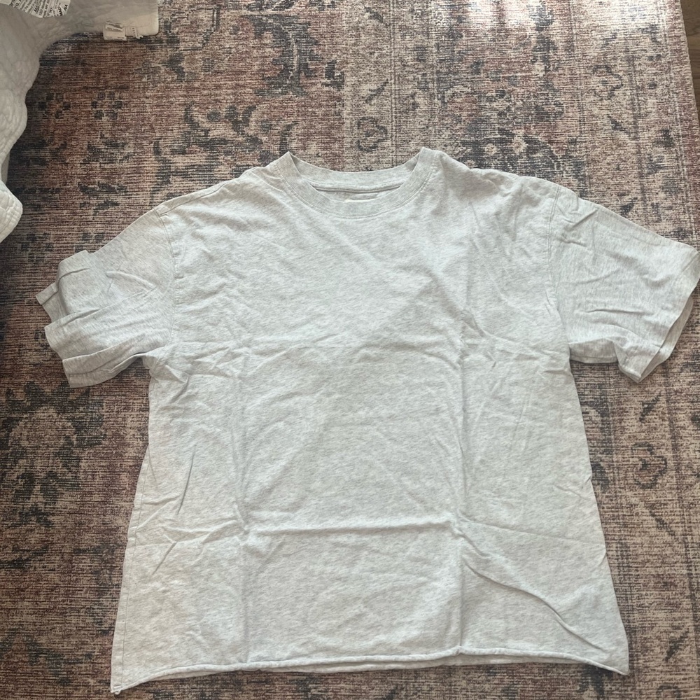 Men's Light Gray Elwood Cropped Tee size large